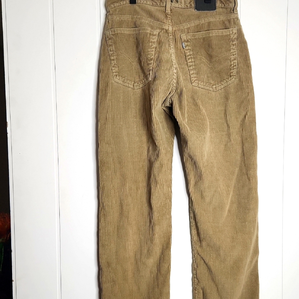 Vintage 90s Silver Tab Levi's Baggy Loose  Tan Corduroy Men's 5 Pocket Pants